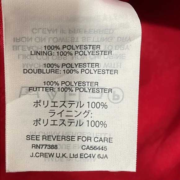 NWOT J. Crew Red Tiered Fringe Exposed Zipper Mini Skirt 0P - Picture 9 of 13